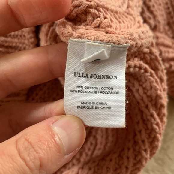 ULLA JOHNSON COSIMA WOVEN SWEATER Dusty Rose Chunky Knit Small S - Picture 10 of 14